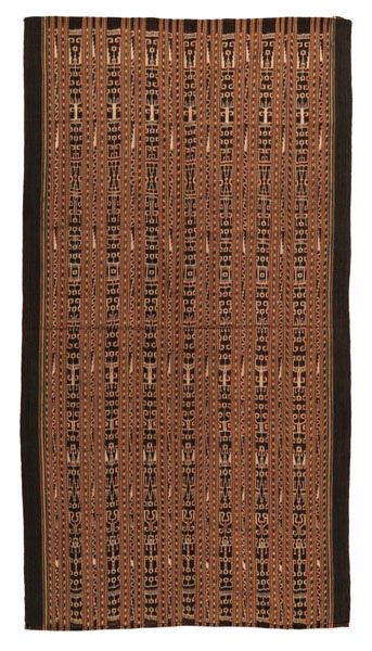 <b>Frauenrock (bidang) aus Baumwolle mit Mustern in Streifen. Borneo</b>