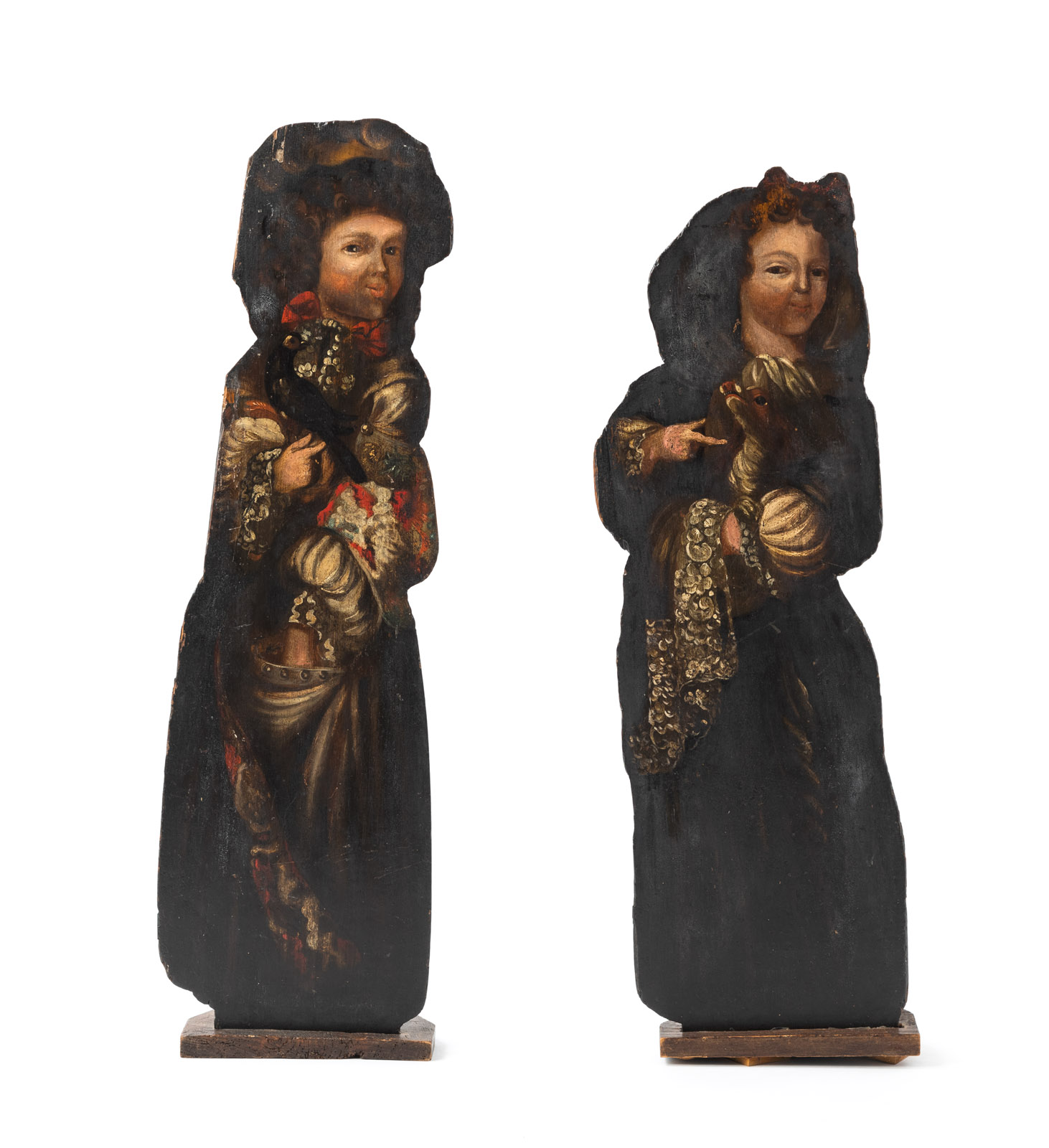 <b>A PAIR OF BAROQUE SCENERY FIGURES</b>