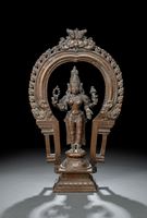 <b>A BRONZE FIGURE OF PROBABLY LAKSHMI</b>