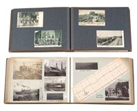 <b>TWO PHOTO ALBUMS WITH PHOTOS OF CHINA (HONG KONG, MACAO, QINGDAO), CONSTANTINOPEL, VENICE ET AL.</b>