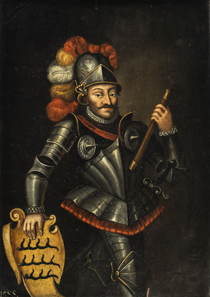 Portrait of Ludwig, Duke of Wurttemberg (1554-1593). Oil/copper.