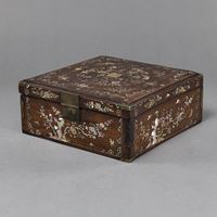 <b>A MOTHER-OF-PEARL-INLAID LIDDED BOX</b>