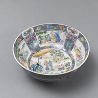 <b>A 'FAMILLE ROSE' FIGURAL SCENES PORCELAIN BOWL</b>