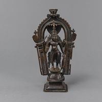 <b>A BRONZE FIGURE OF FOUR-ARMED VISHNU</b>
