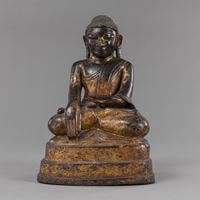 <b>A GILT-BRONZE FIGURE OF BUDDHA MARAVIJAYA</b>
