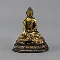 <b>A REPOUSSÉ FIGURE OF BUDDHA SHAKYAMUNI</b>