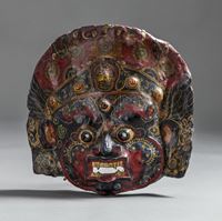 <b>A LARGE PAPER MÂCHÊ MAHAKALA MASK</b>