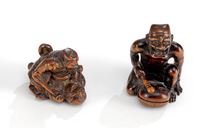 <b>TWO BOXWOOD NETSUKE</b>