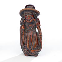 <b>A BOXWOOD NETSUKE OF A MONGOL ARCHER</b>