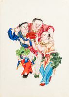 <b>A GROUP OF FIVE PAINTINGS DEPICTING TAOIST DEITIES</b>