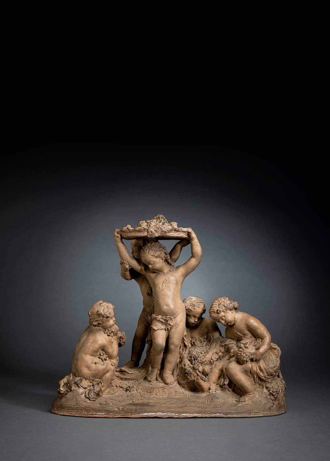 <b>A TERRACOTTA GROUP WITH BACCHANTES</b>