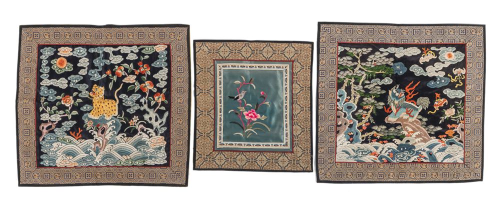 <b>A PAIR OF EMBROIDERIES BASED ON HISTORIC MILITARY RANK BADGAES</b>