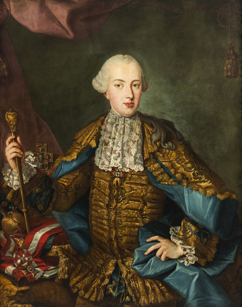 Joseph II of Austria as Holy Roman Emperor. Oil/canvas, relined.