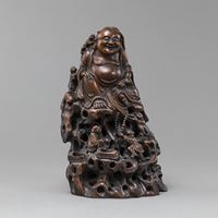 <b>A BAMBOO CARVING OF BUDAI ACCOMPANIED BY BOYS</b>