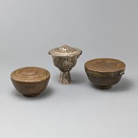 <b>THREE LIDDED VESSELS FOR CUPS</b>