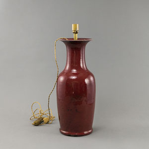 <b>A SANG DE BOEUF BALUSTER FLOOR VASE</b>