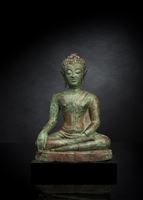 <b>A BRONZE FIGURE OF BUDDHA SHAKYAMUNI</b>