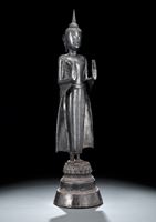 <b>A SILVER FOIL FIGURE OF BUDDHA SHAKYAMUNI</b>