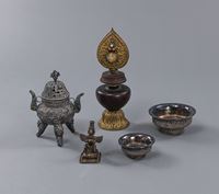 <b>AN ALTAR EMBLEM, A CENSER, TWO BOWLS ET AL.</b>