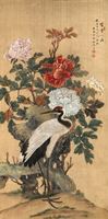 <b>A CRANE AND PEONY PAINTING</b>