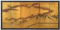 <b>A FINE PAIR OF SIX-PANEL FOLDING SCREENS BY AN ANONYMOUS ARTIST</b>