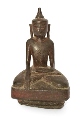 <b>A BRONZE FIGURE OF BUDDHA SHAKYAMUNI</b>
