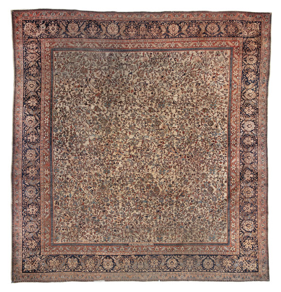 <b>A SIGNED ALL OVER PATTERNED FARAGHAN-MAHAL CARPET</b>
