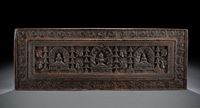 <b>Feiner Buchdeckel aus Holz mit Prajnaparamita</b>