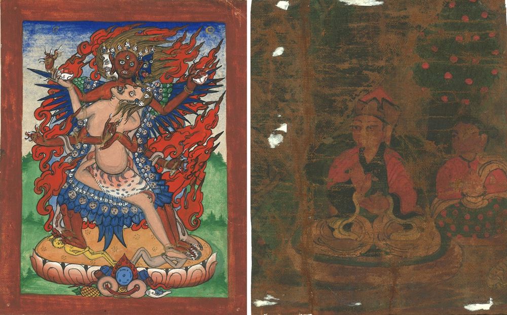 <b>TWO SMALL PAINTINGS OF PADMASAMBHAVA ET AL.</b>