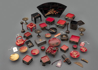 <b>A SET OF LACQUER WORKS FOR THE HINA MATSURI</b>