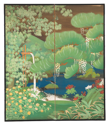 <b>A LARGE TWO-PANEL SCREEN</b>