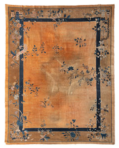 <b>AN ORANGE-GROUND FLORAL CARPET</b>