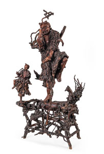 <b>A LARGE ROOTWOOD FIGURE OF LI TIEGUAI</b>