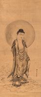 <b>AMIDA RAIGO ON PAPER, MOUNTED AS HANGING SCROLL</b>