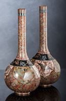 <b>A PAIR OF DRAGON AND PHOENIX CLOISONNÉ ENAMEL VASES</b>