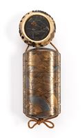 <b>A FIVE-CASE LACQUER -INRÔ WITH FANS</b>