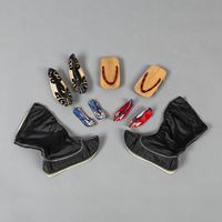 <b>FOUR PAIRS OF CHINESE SHOES AND A PAIR OF JAPANESE GETA</b>