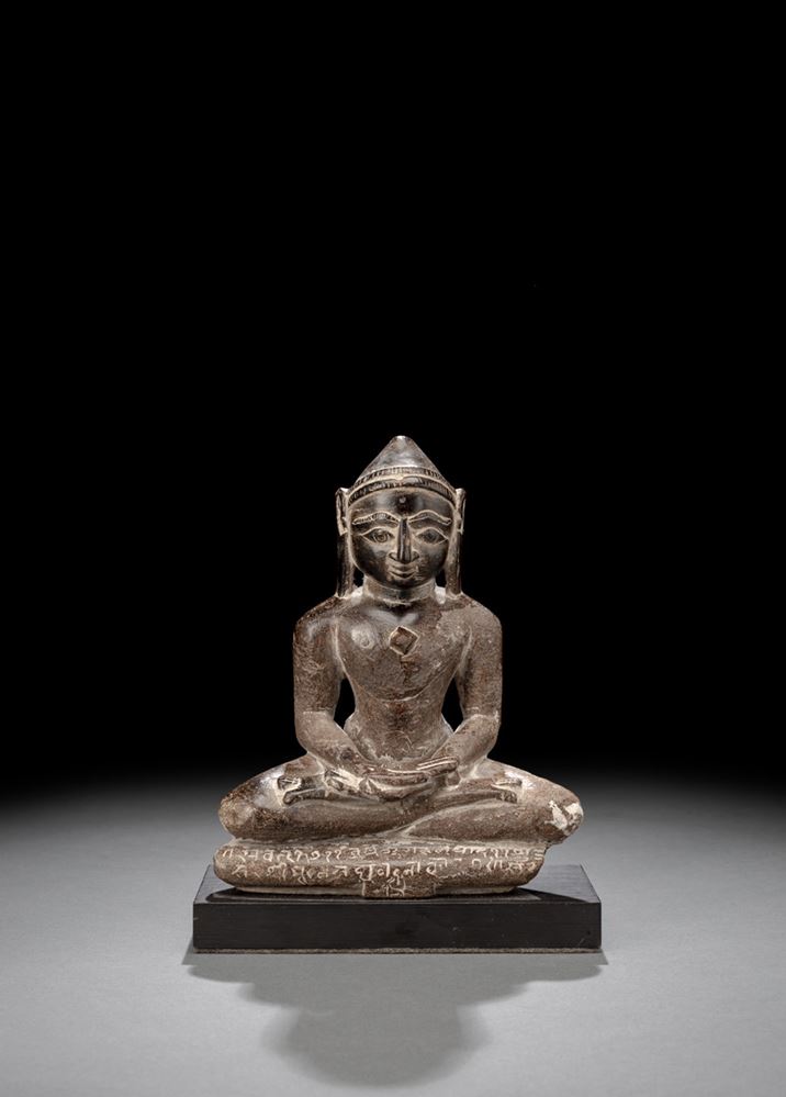 <b>A BLACKSTONE FIGURE OF A JAIN TIRTHANKARA</b>