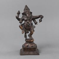 <b>A BRONZE FIGURE OF DANCING GANESHA</b>