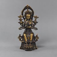 <b>A GEMSTONE-INLAID BRONZE FIGURE OF MAITREYA</b>