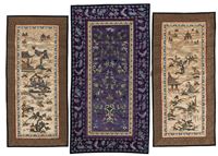 <b>THREE FIGURAL AND FLORAL SILK EMBROIDERIES</b>
