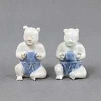 <b>TWO BLUE AND WHITE PORCELAIN BOYS FROM THE CA MAU CARGO</b>