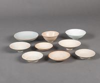 <b>A GROUP OF 9 BOWLS OF QINGBAI WARE AND OTHERS</b>