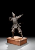 <b>A BRONZE FIGURE OF A STANDING ARCHER</b>