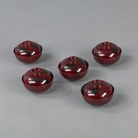 <b>FIVE COVERED LACQUER BOWLS</b>