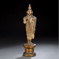 <b>A BRONZE FIGURE OF BUDDHA SHAKYAMUNI</b>