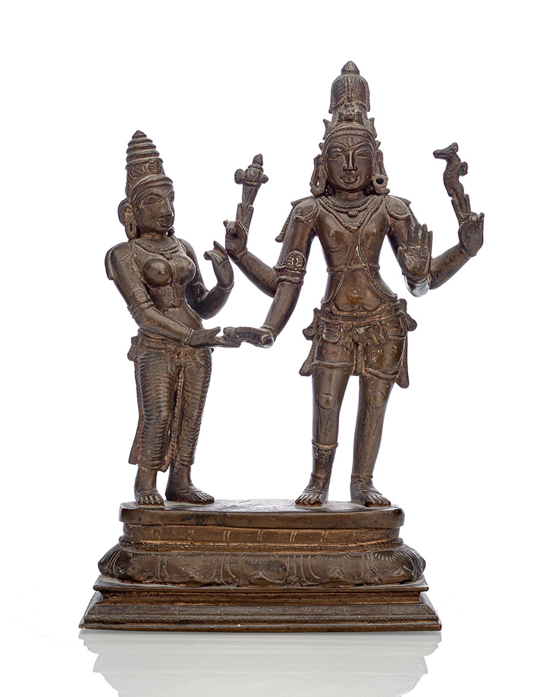 <b>Bronzegruppe mit Darstellung der Vermählung von Uma und Shiva</b>