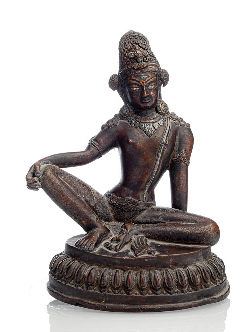 <b>A BRONZE FIGURE OF INDRA</b>