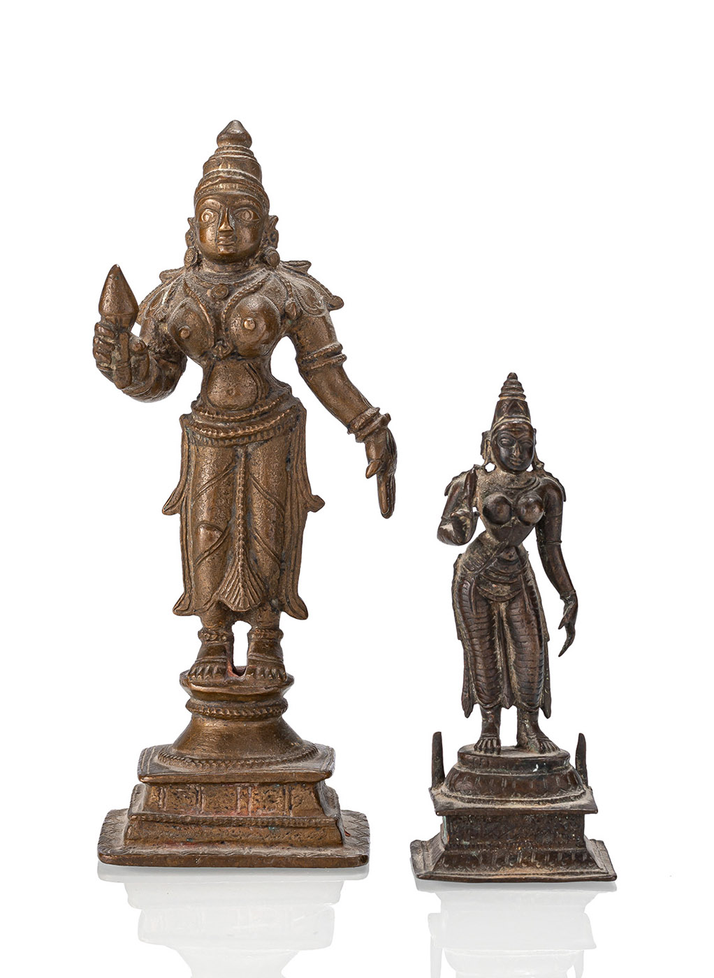 <b>Zwei Bronzen der Sri Devi</b>