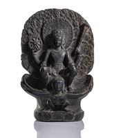 <b>A BLACKSTONE FIGURE OF VISHNU</b>